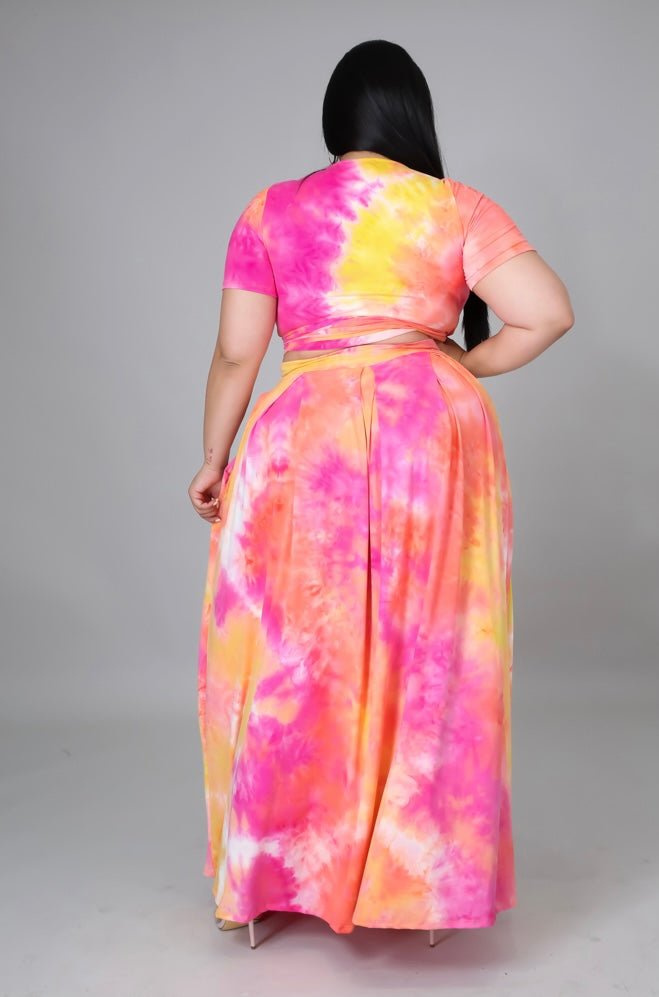 Sunny Escape Maxi Skirt-Tie Dye