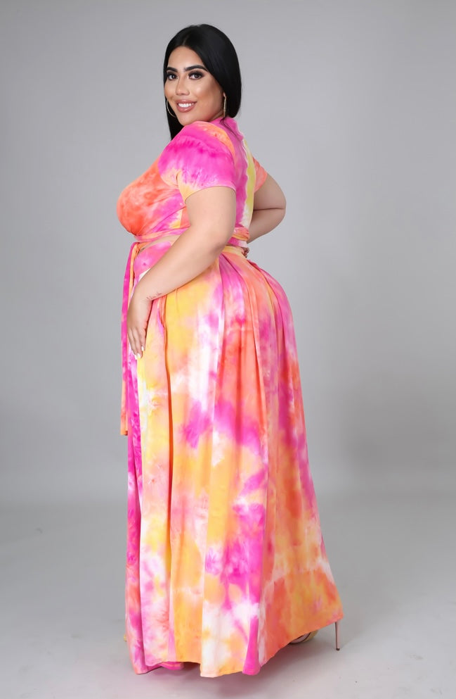 Sunny Escape Maxi Skirt-Tie Dye