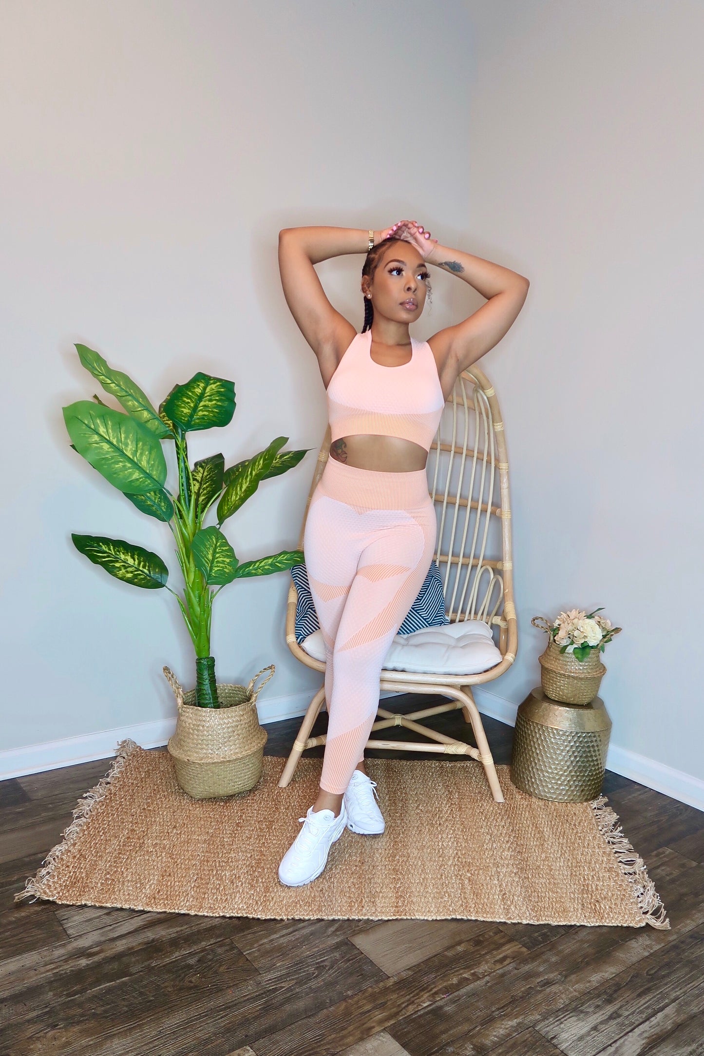 Madison Crisscross Pant Set- Orange