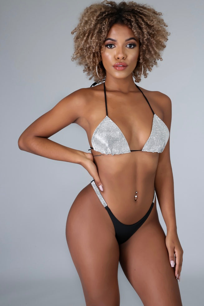 Gianni Diamanté Two Piece Swimsuit -Black