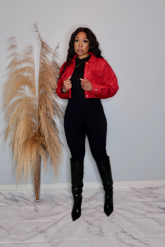 Brooke Cropped Bomber Jacket