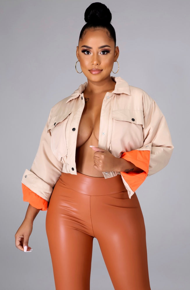 Brooke Cropped Bomber Jacket