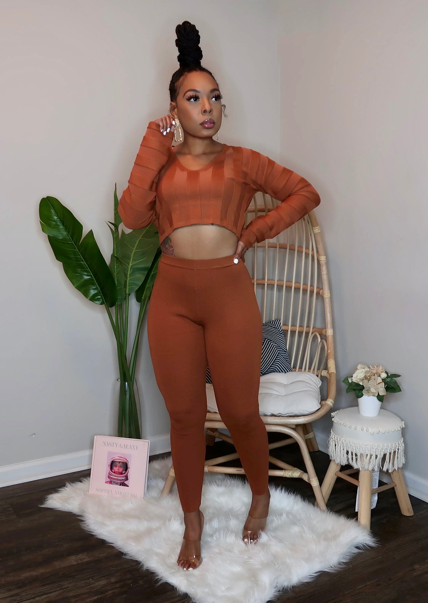 Can You Keep Up Cropped Sweater Set