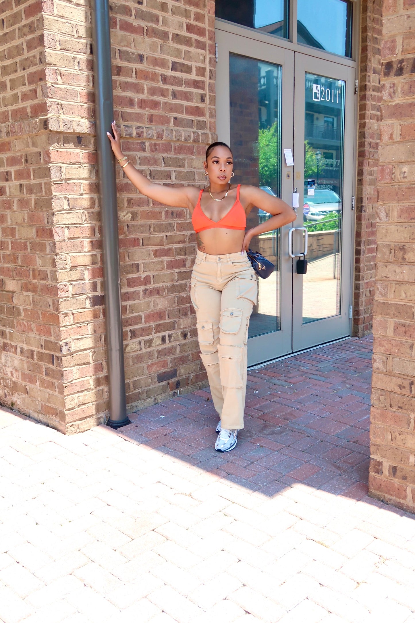Golden Hour Wide Leg Cargo Pant- Stone