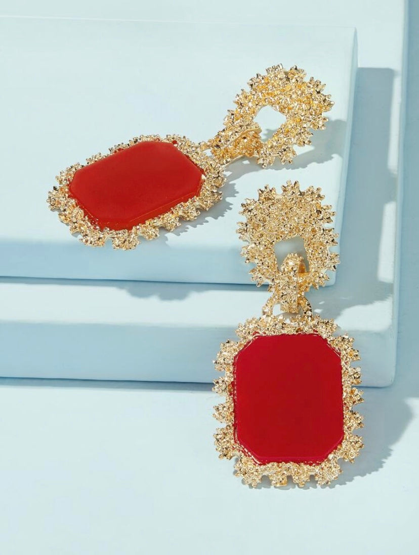 Luxury Dreams Geometric Drop Earrings.
