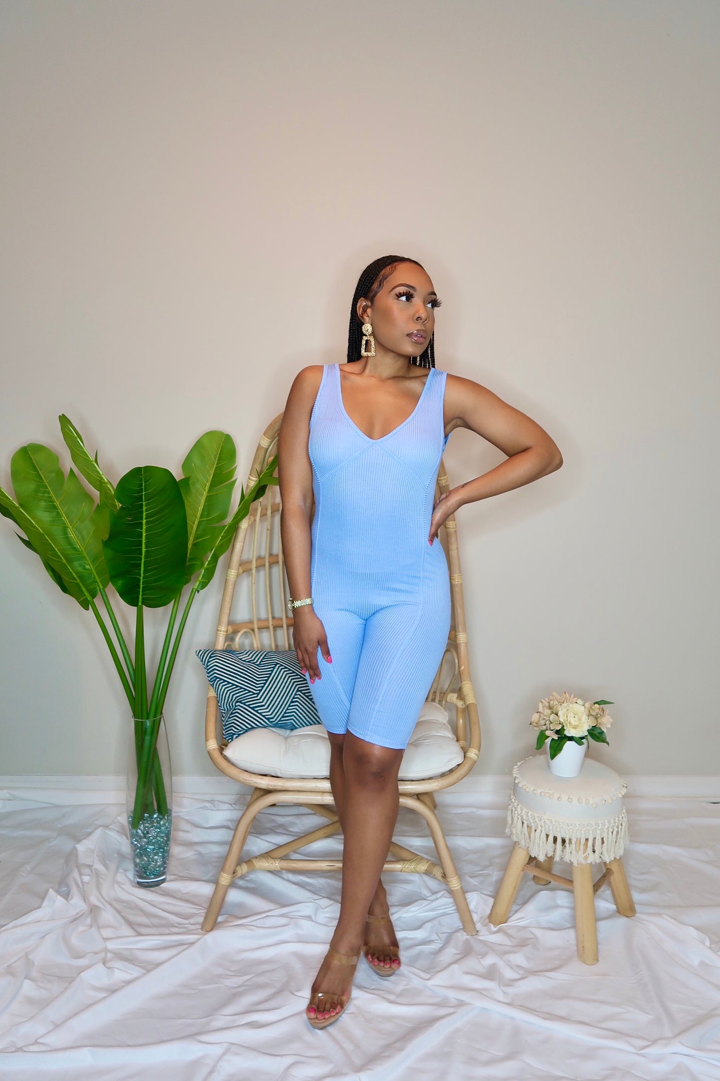 Celine Ribbed Playsuit