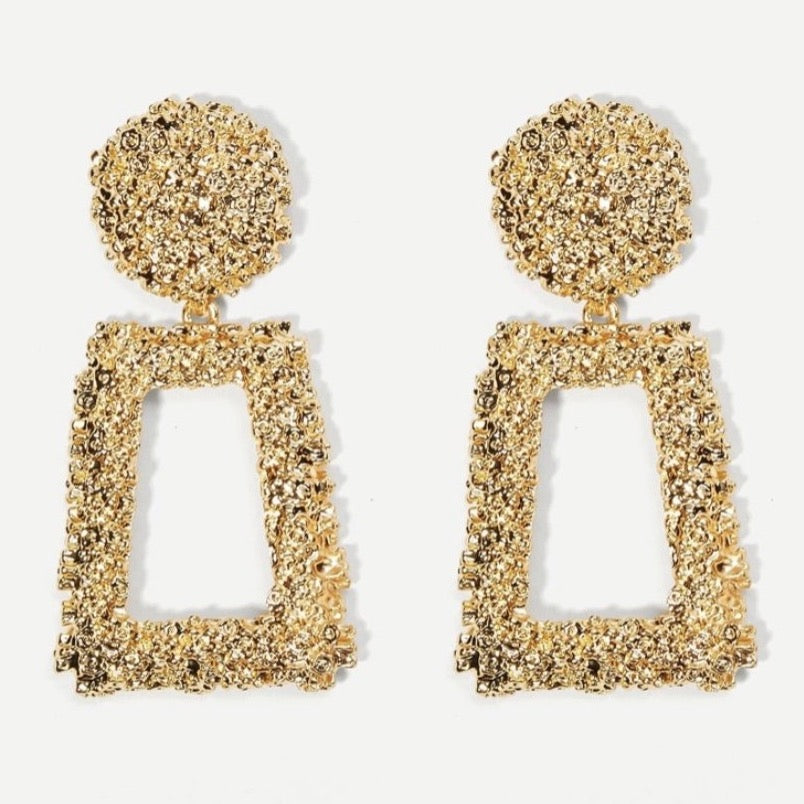 Rectangle square drop earrings women’s accessories women’s earrings textured earrings
