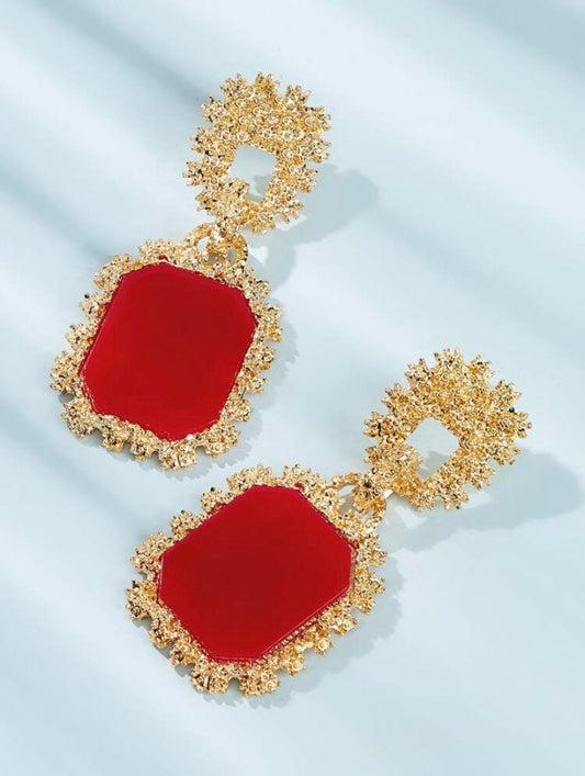 Luxury Dreams Geometric Drop Earrings.