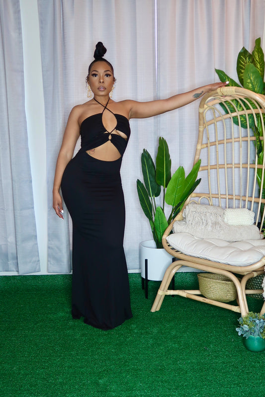 Summer Temptations Maxi Dress- Black