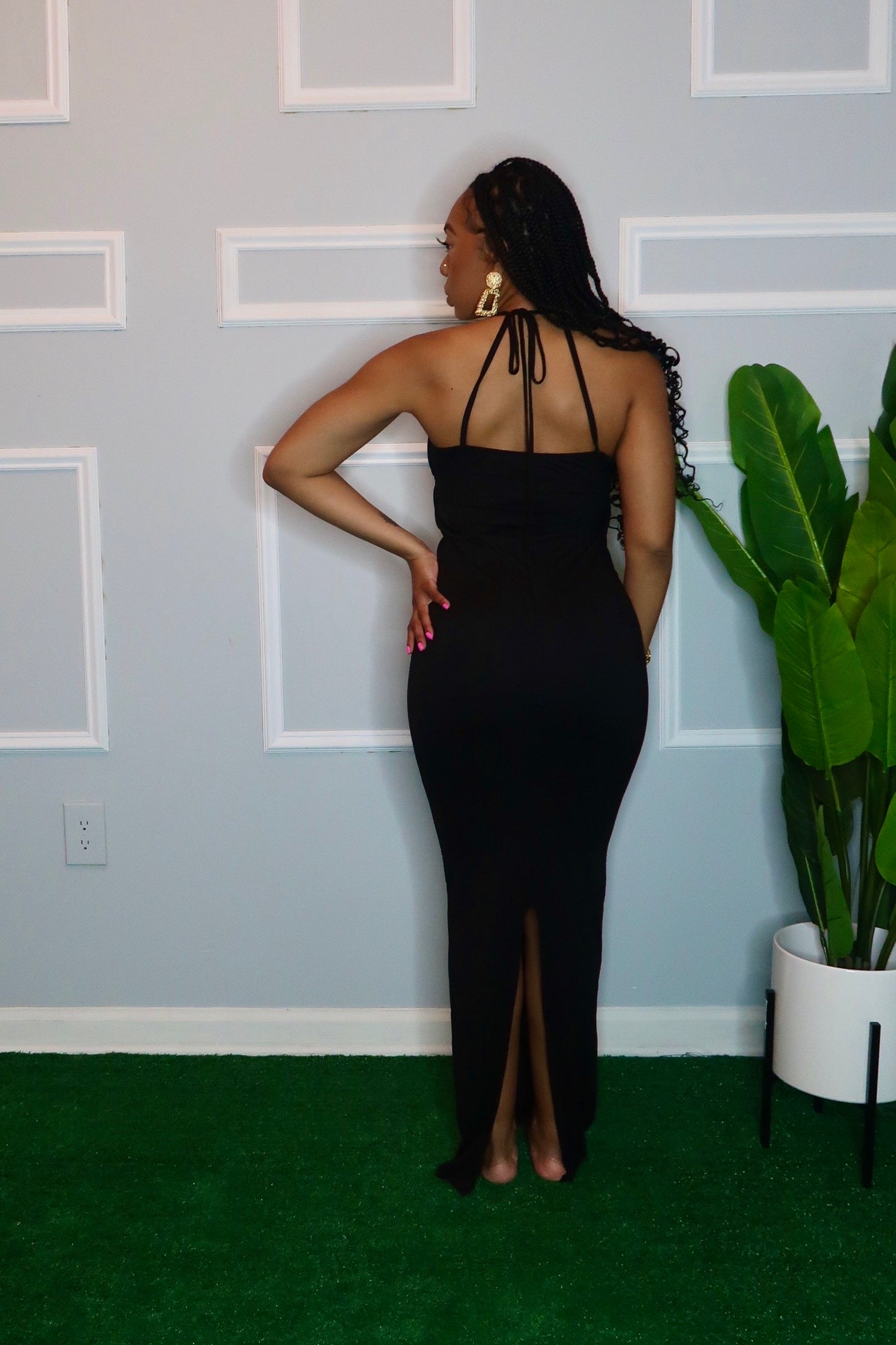 Unforgettable Multi Tie Maxi Dress- Black