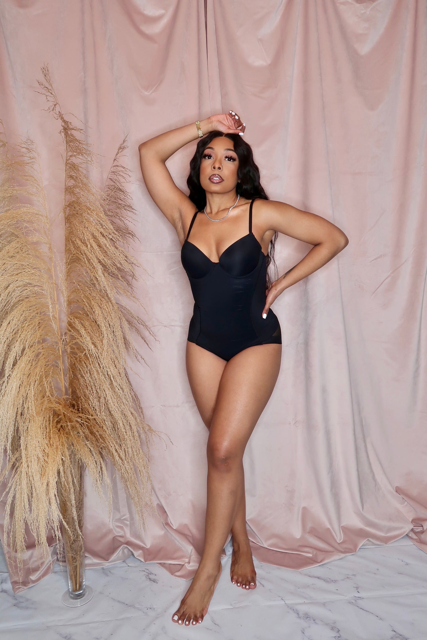 Contoured Bodysuit- Black