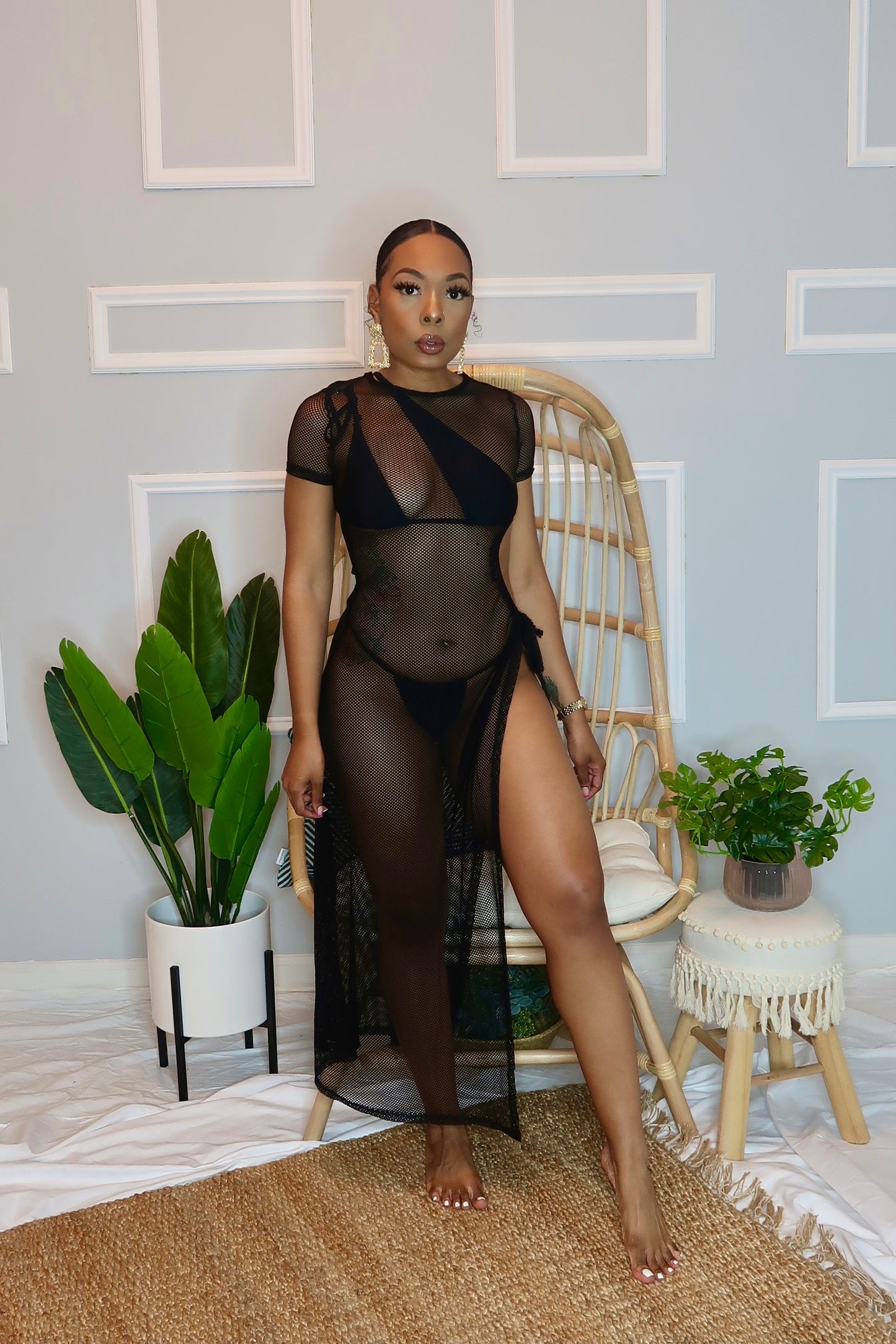 Don’t Tempt Me Coverup- Black