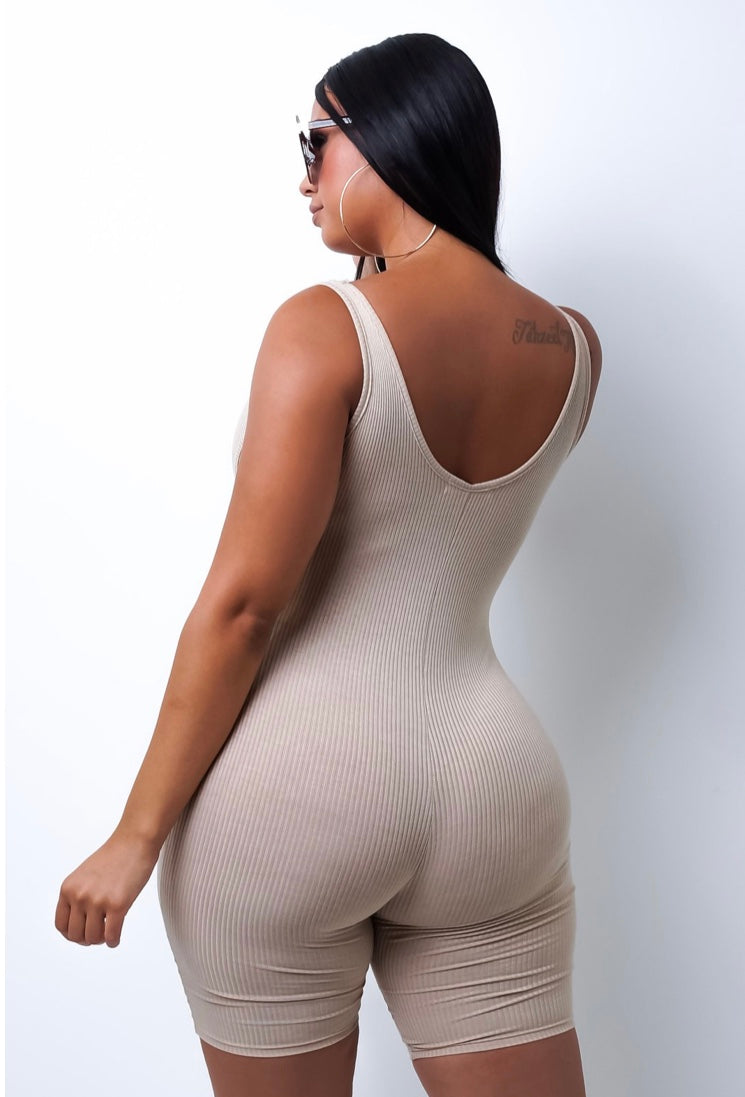 Celine Ribbed Playsuit
