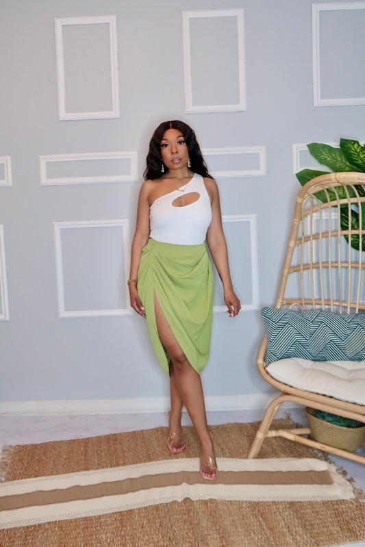 SJP Side Slit Skirt- Sage