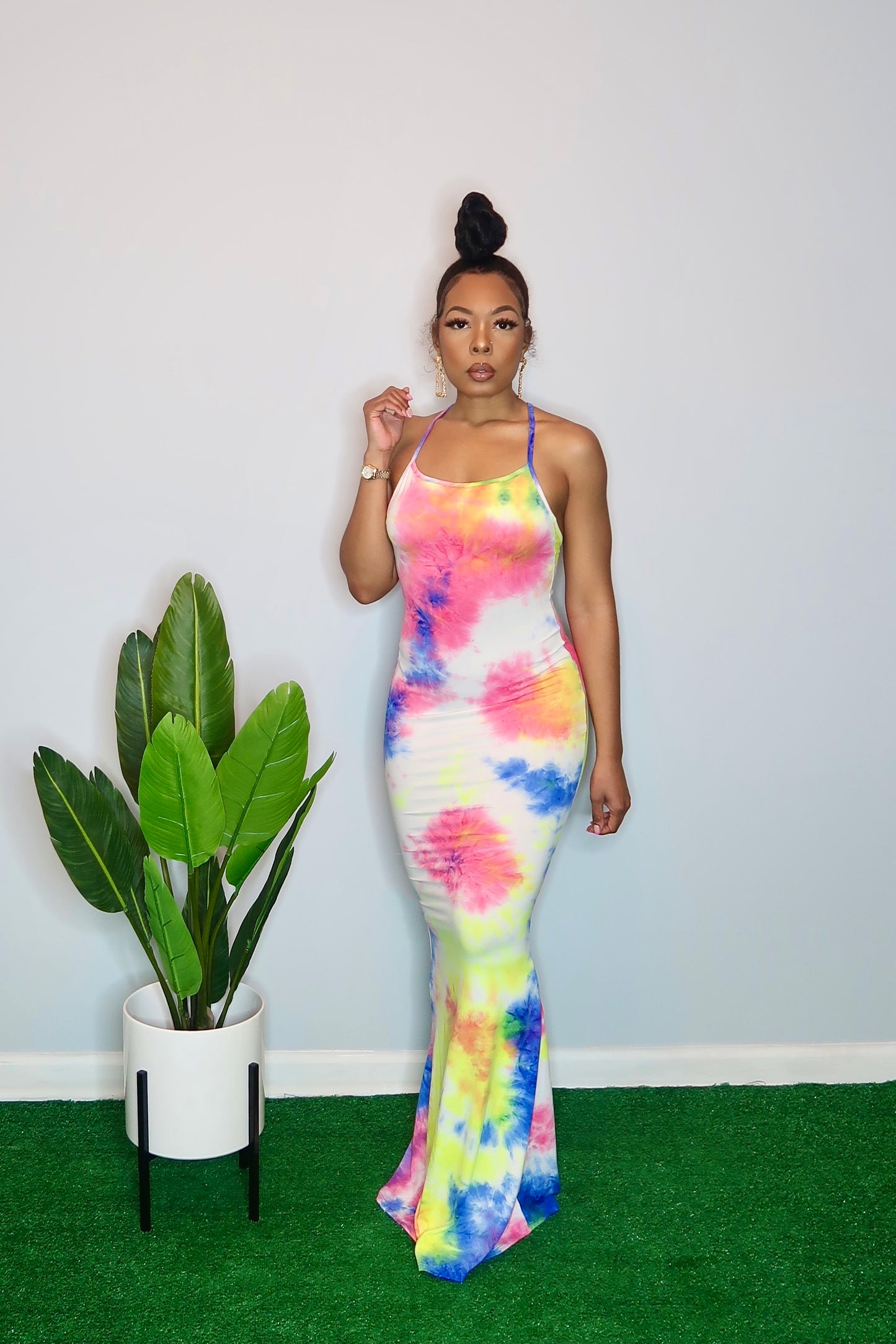 Sand To The Beach Tie Dye Maxi Dress